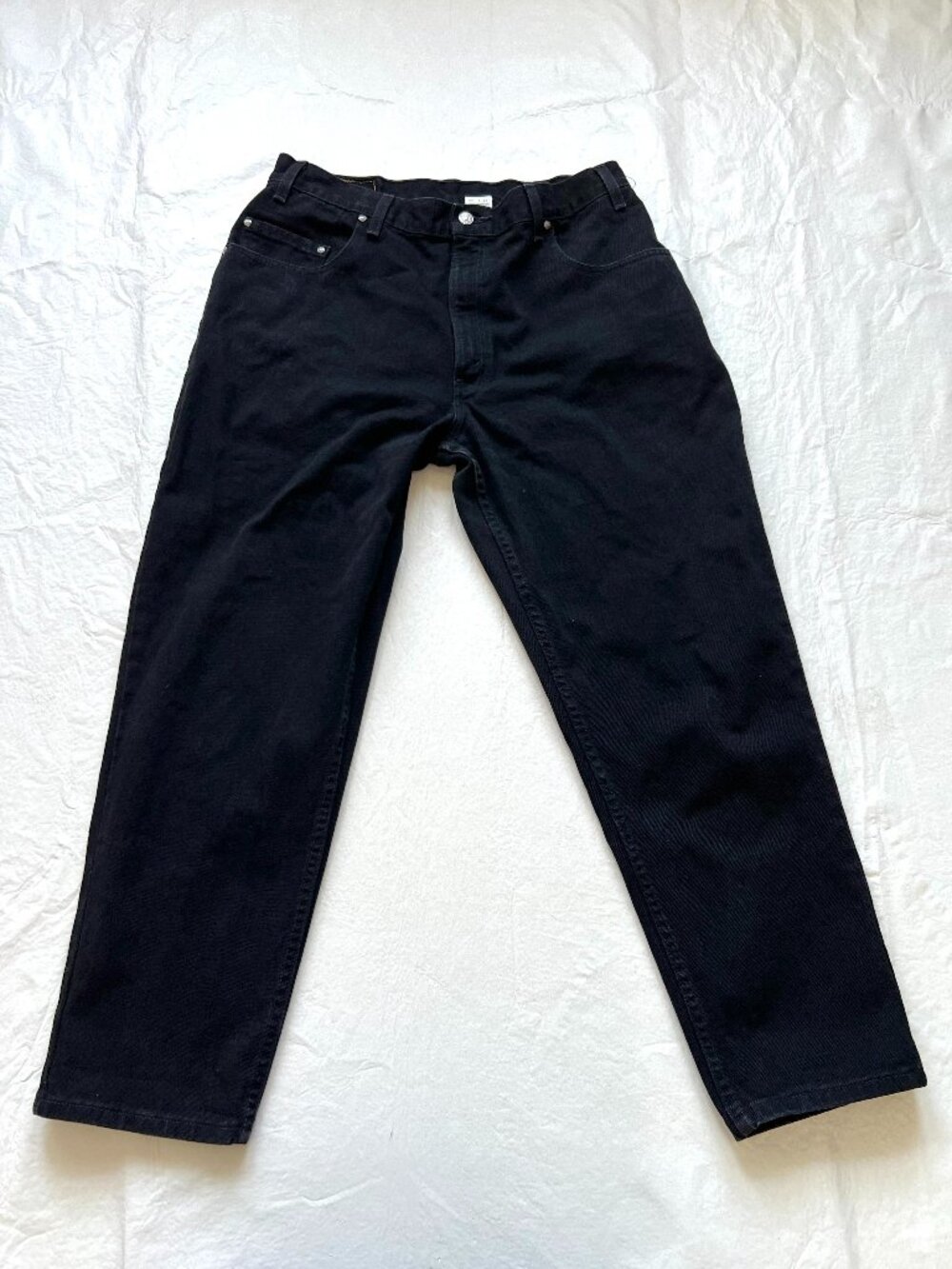 Vintage Levis jeans black denim loose fit 36x29 high waisted made in USA Levi's